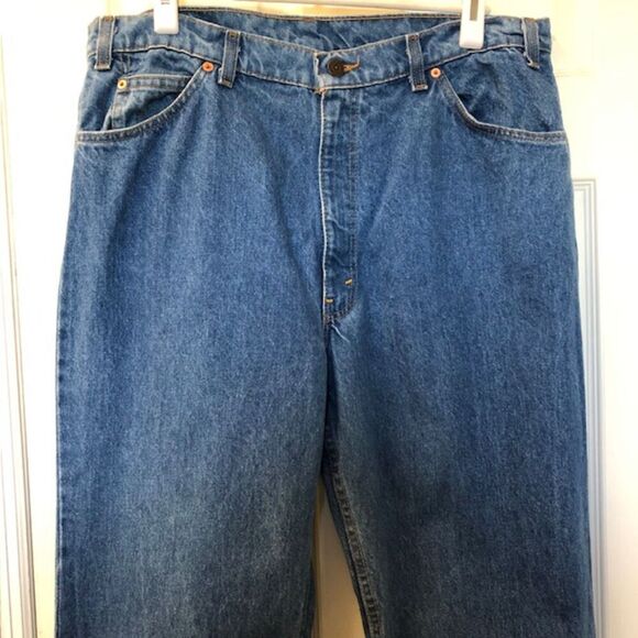 Vintage 1970s Levi's Orange Tab Denim Blue Jeans Men's Unisex 40 x 30 Straight - Picture 10 of 11